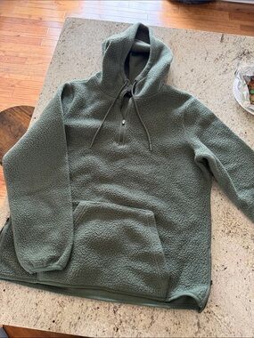 Eddie Bauer Olive Green Sherpa Hoodie